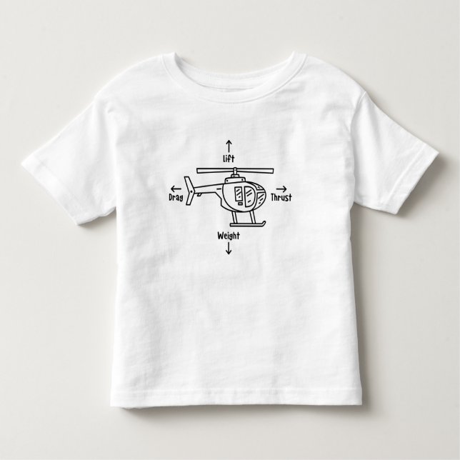 Helicopter Four Forces Illustration Toddler T-shirt (Front)