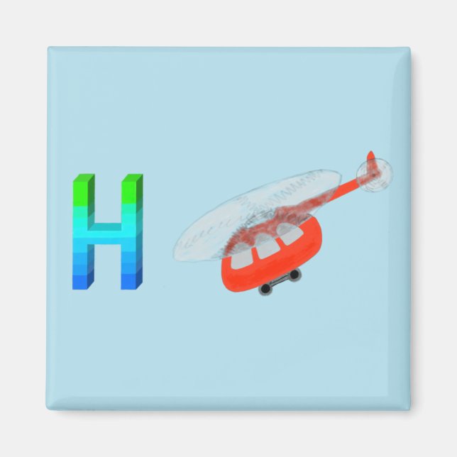 Helicopter Fridge Magnet (Front)