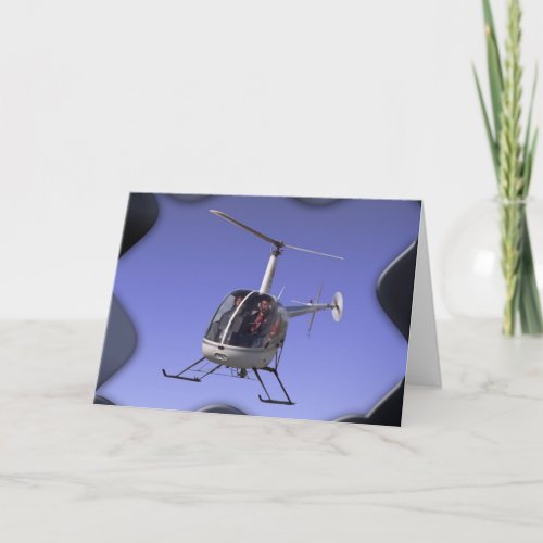Helicopter Greeting Cards Flying Chopper Cards