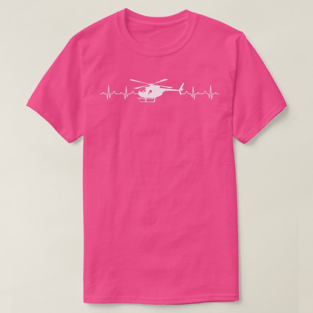 Helicopter Heartbeat Funny Pilot Lifeline Gift 1  T-Shirt (Design Front)