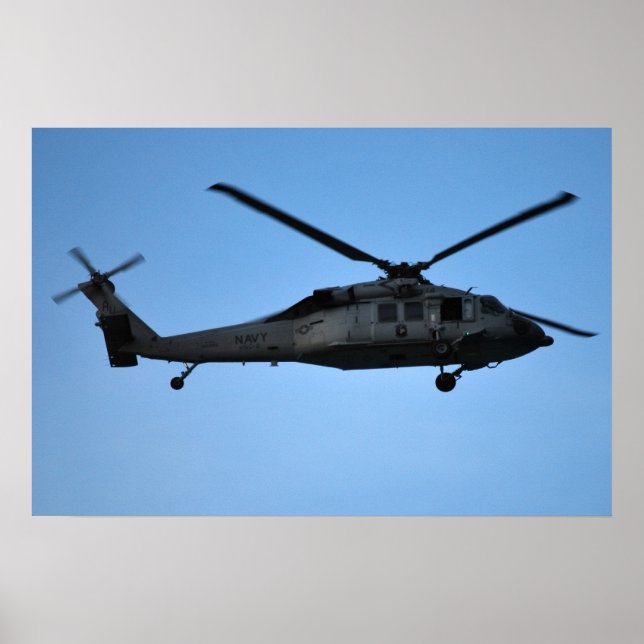 helicopter in flight poster (Front)