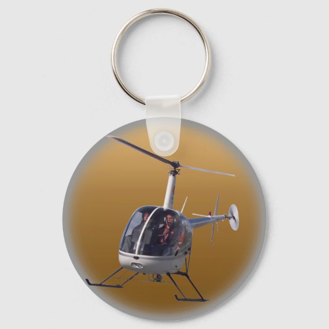 Helicopter Key Chain Cool Flying Helicopter Gifts (Front)