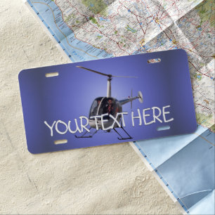 Helicopter License Custom Helicopter License Plate