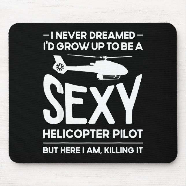 Helicopter Lot Design For Men Women Helicopter Lov Mouse Pad (Front)