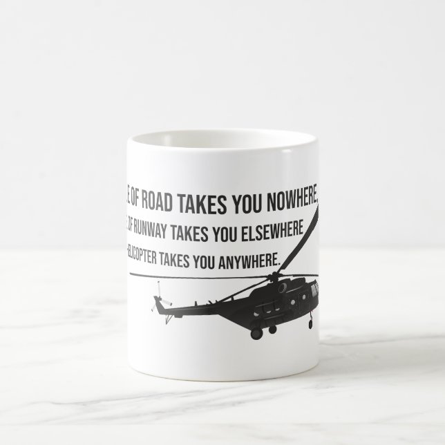 Helicopter Mug with Quotation (Center)