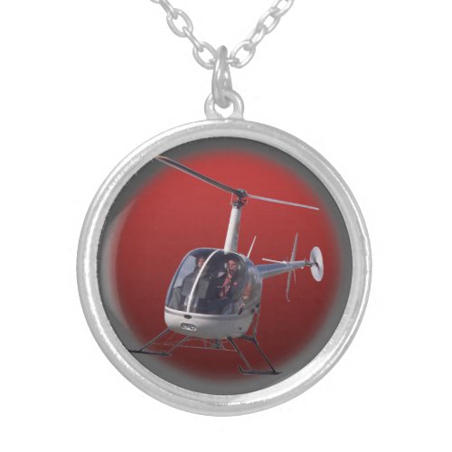 Helicopter Necklace Cool Flying Chopper Jewelry