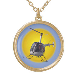 Helicopter Necklace Cool Flying Chopper Jewelry