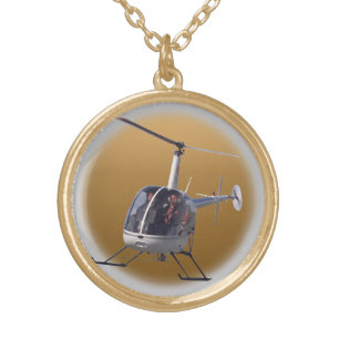 Helicopter Necklace Cool Flying Chopper Jewelry