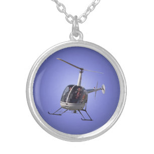 Helicopter Necklace Cool Flying Chopper Jewelry
