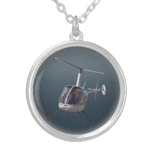 Helicopter Necklace Cool Flying Chopper Jewelry