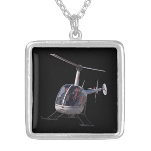 Helicopter Necklace Cool Flying Chopper Jewelry