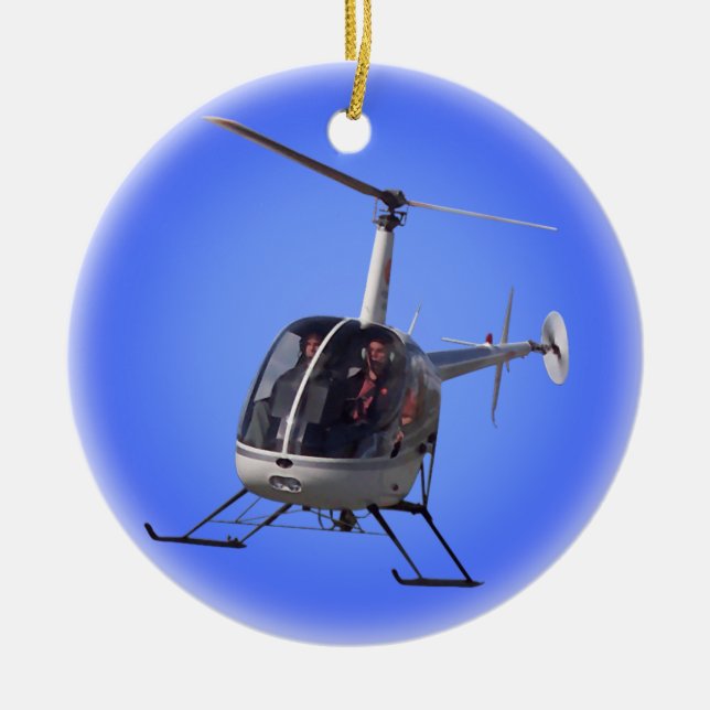 Helicopter Ornament Personalized Chopper Decoratio (Front)