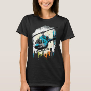 Helicopter over the city  graffiti T-Shirt