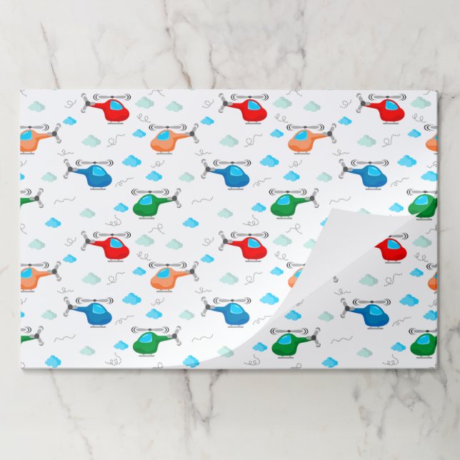 Helicopter Paper Placemats (Folded)