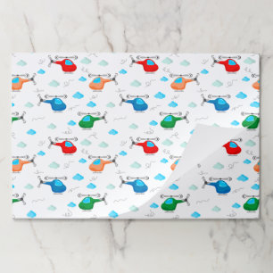 Helicopter Paper Placemats, Kids Birthday Mats
