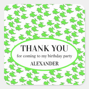 Helicopter Party Favor Bag  Square Sticker