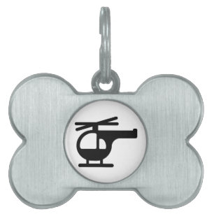 Helicopter Pet Name Tag