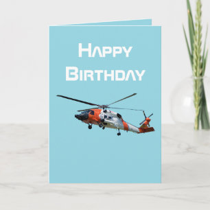 Helicopter photo for Pilot, Aviation Birthday Holiday Card