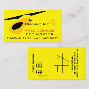Helicopter Pilot Academy Business Card