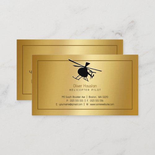 Helicopter Pilot  Air Taxi Business Card