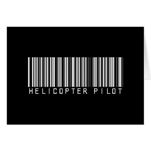 Helicopter Pilot Bar Code Cards (Front Horizontal)