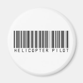 Helicopter Pilot Bar Code Magnet