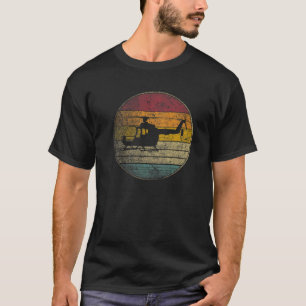 Helicopter Pilot Flying Gift Retro Style Vintage 8 T-Shirt