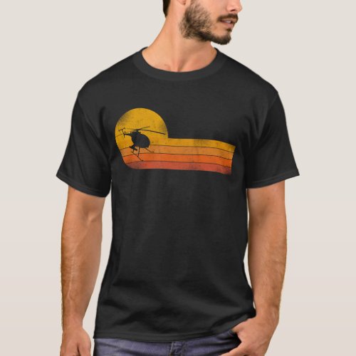 Helicopter Pilot Retro Helicopter Retro Vintage T_Shirt
