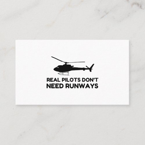 Helicopter PILOT RUNWAYS Business Card