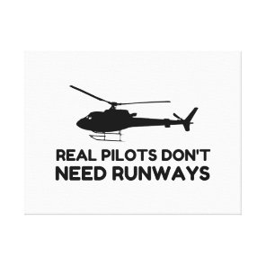 Helicopter PILOT RUNWAYS Canvas Print