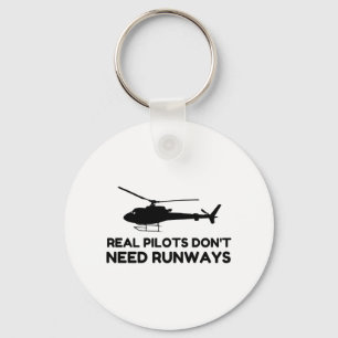 Helicopter PILOT RUNWAYS Keychain