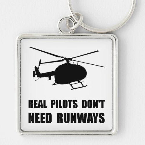 Helicopter Pilot Runways Keychain