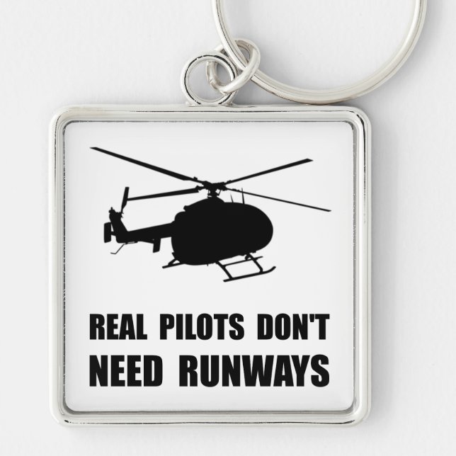 Helicopter Pilot Runways Keychain (Front)
