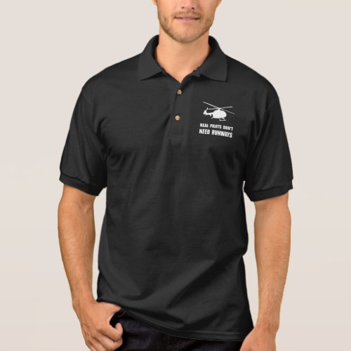 Helicopter Pilot Runways Polo Shirt