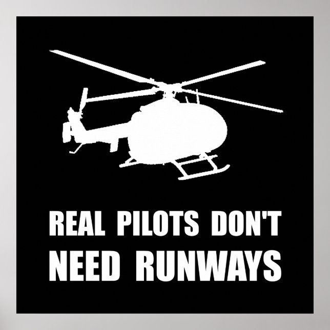 Helicopter Pilot Runways Poster (Front)