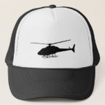 Helicopter Pilot Silhouette Flying  Trucker Hat at Zazzle
