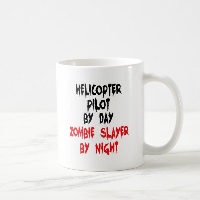 Helicopter Pilot Zombie Slayer Coffee Mug (Right)