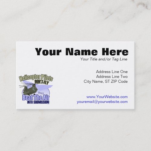 Helicopter Pilots Dont Fly CH_47 Business Card