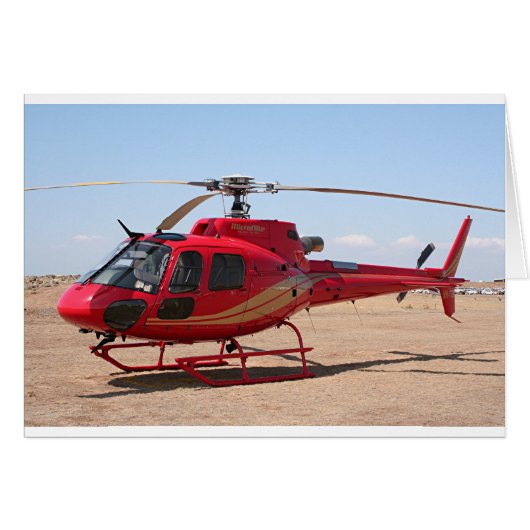 Helicopter, red cards (Front Horizontal)