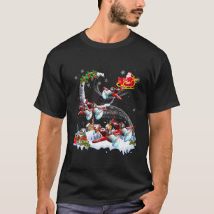 Helicopter Reindeer Santa Funny Pilot Christmas T-Shirt