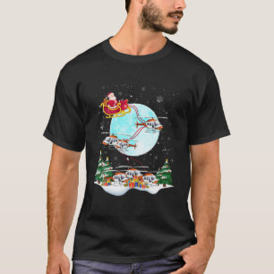 Helicopter Reindeer Santa's Sleigh Pilot Christmas T-Shirt