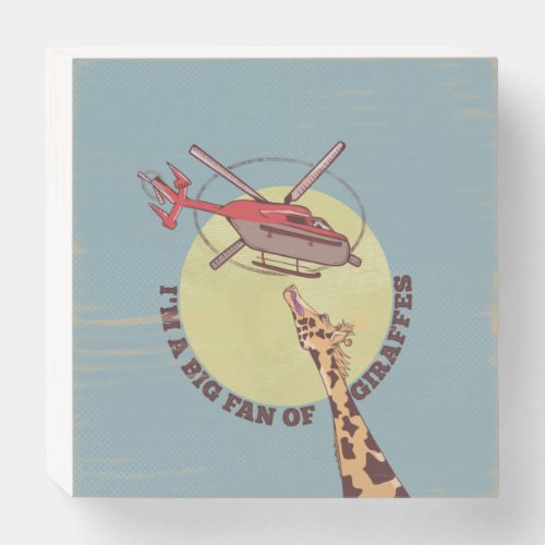 Helicopter Safari Wooden Box Sign
