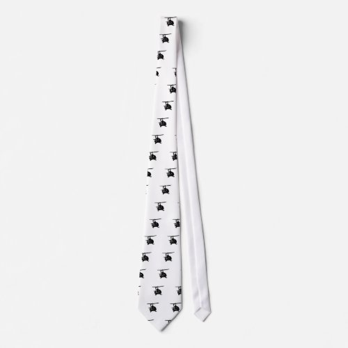 Helicopter Silhouette Neck Tie