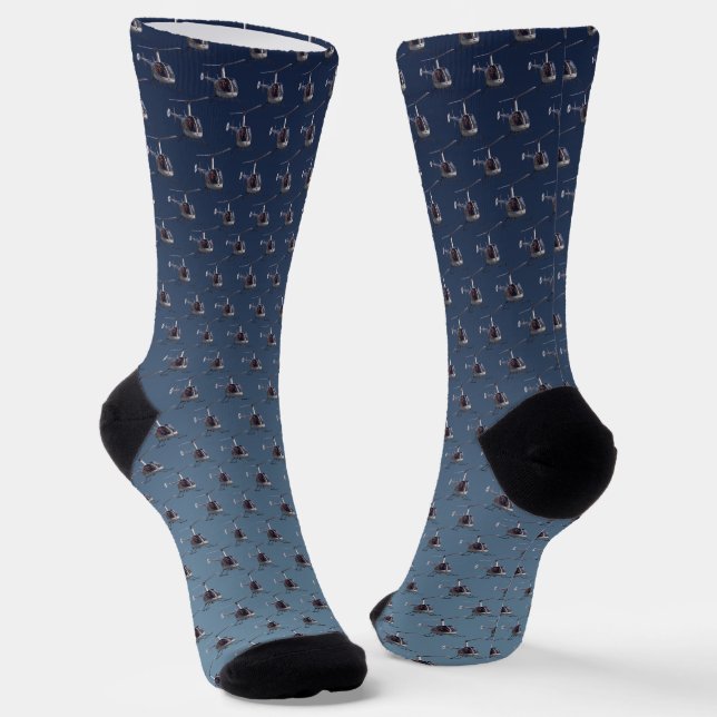 Helicopter Socks Flying Helicopter Socks Customize (Angled)