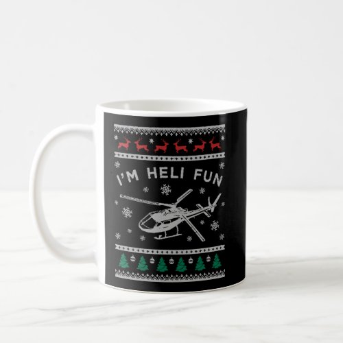 Helicopter Ugly Christmas Hoodie Fun Xmas Heli Pil Coffee Mug