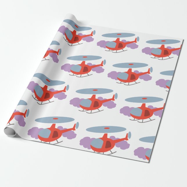 Helicopter Wrapping Paper (Unrolled)