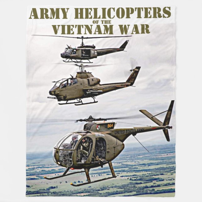 HELICOPTERS of the VIETNAM WAR Fleece Blanket (Front)