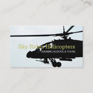 Helicopters Pilot Training Tours Flight School Business Card