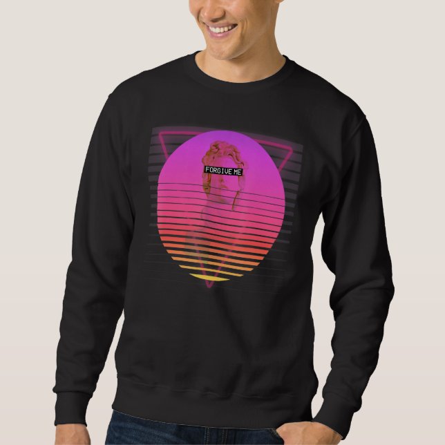 Helios Greek Statue Retro Vaporwave Aesthetic 80s  Sweatshirt (Front)