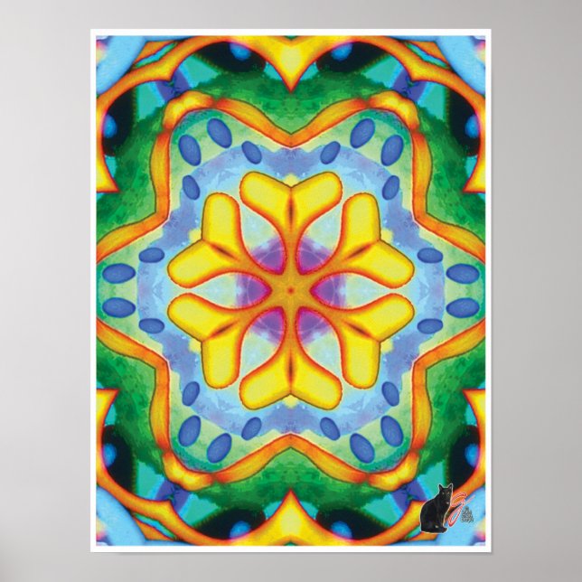Helios Kinetic Collage Kaleidoscope Poster (Front)